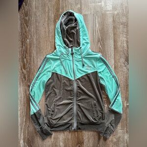 Adidas Turquoise and Silver Jacket